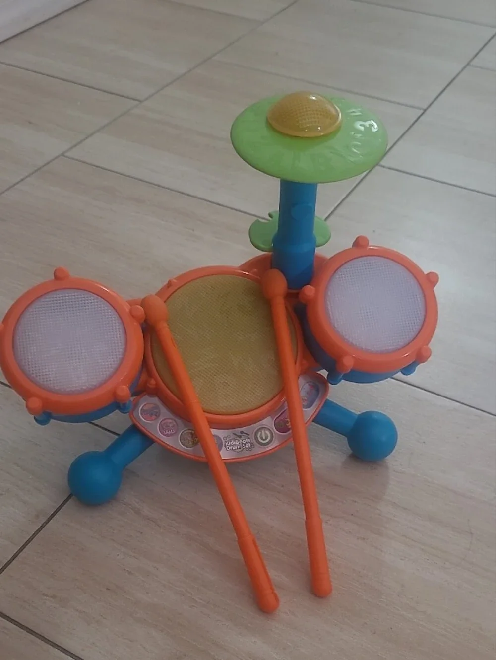 Kids Interactive Musical Instruments: Bongos, Microphone, Xlophone, & Drum Set.